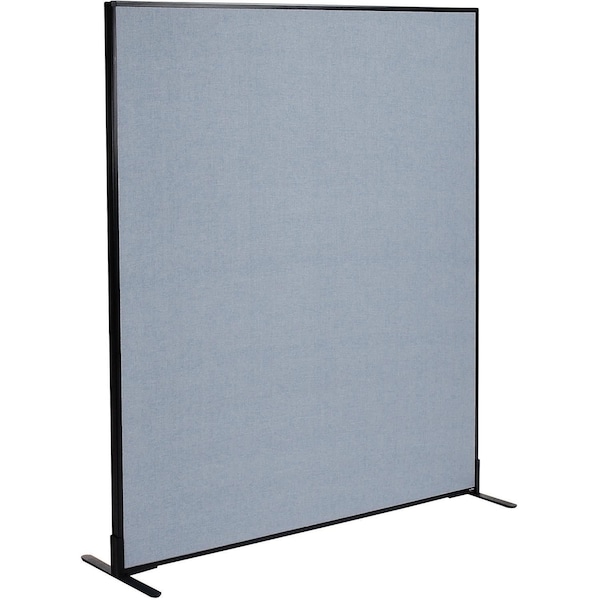 Global Industrial 60-1/4W x 96H Freestanding Office Partition Panel, Blue 695790FBL - main